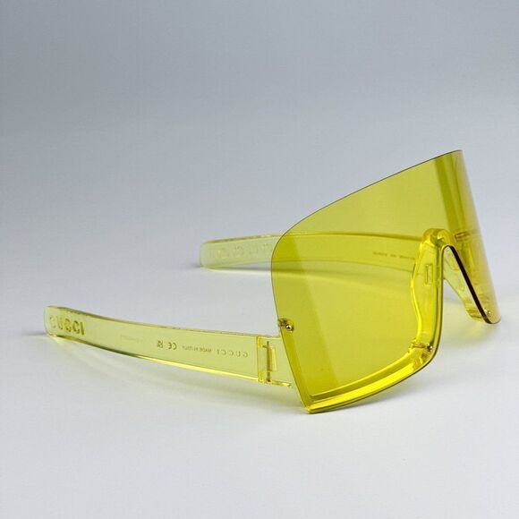 NEW Gucci GG1631S 009 Yellow Shield Unisex Sunglasses GG 1631S - Picture 1 of 11